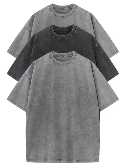 John | Oversized Baumwoll-T-Shirt Set – 3er-Pack