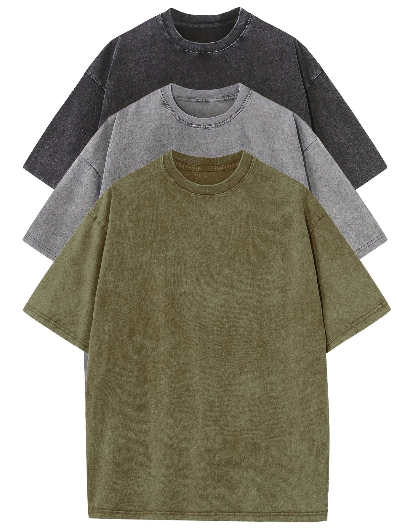 John | Oversized Baumwoll-T-Shirt Set – 3er-Pack