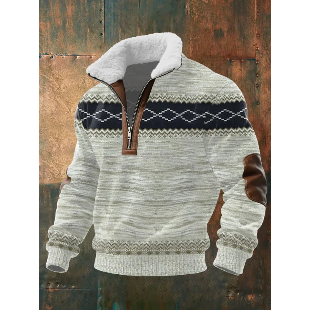 FINN | FLEECE-PULLOVER MIT HOCHSCHLOSS