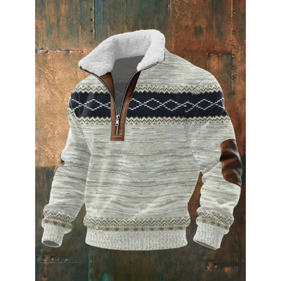 FINN | FLEECE-PULLOVER MIT HOCHSCHLOSS
