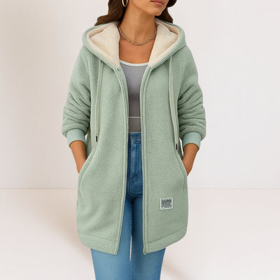 Leona | Kuschelige Fleece-Kapuzenjacke
