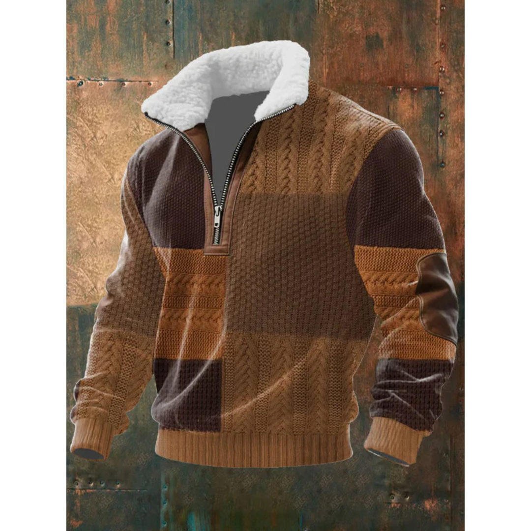 FINN | FLEECE-PULLOVER MIT HOCHSCHLOSS