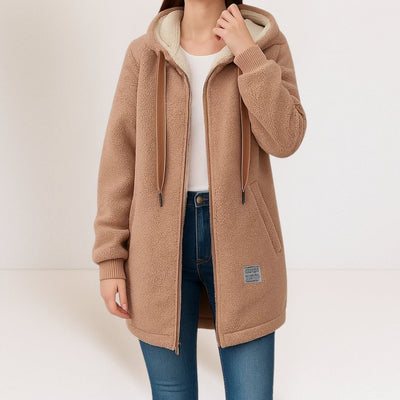 Leona | Kuschelige Fleece-Kapuzenjacke