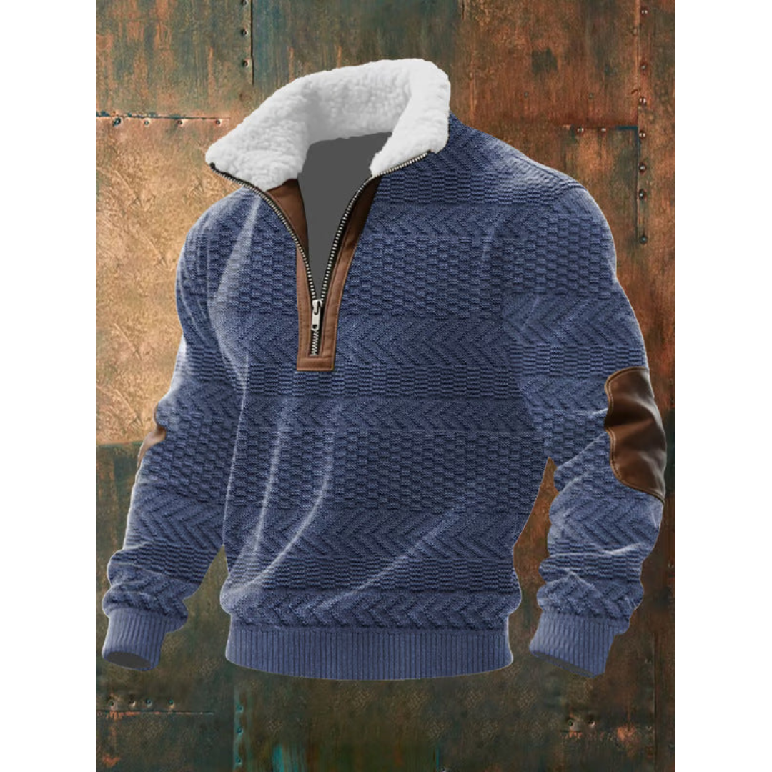 FINN | FLEECE-PULLOVER MIT HOCHSCHLOSS