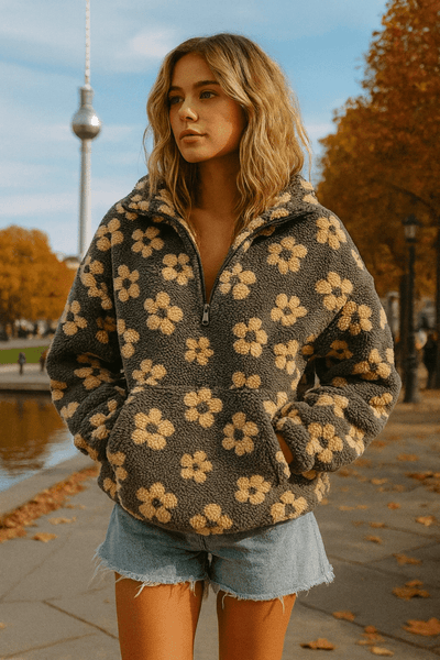 Lieselotte | Blumenstrickjacke