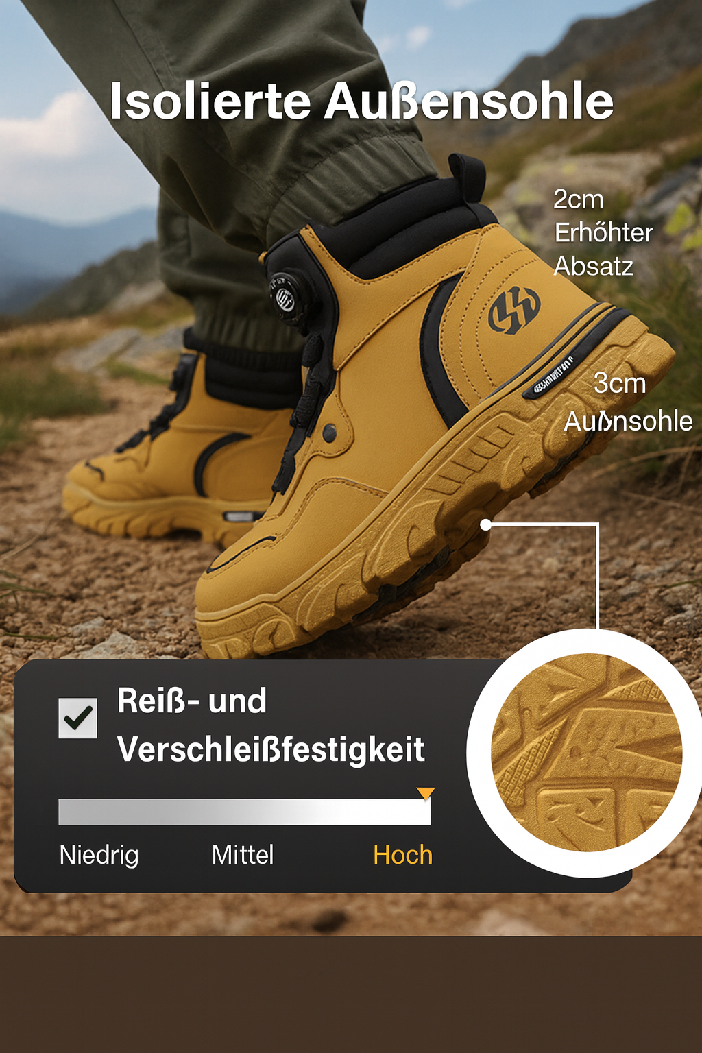 FALCONBERG - Herren Outdoor-Schuhe mit Drehverschlus