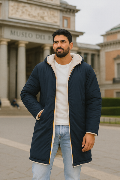 ELIAS | Langer, lässiger und warmer Mantel: Komfort und Stil