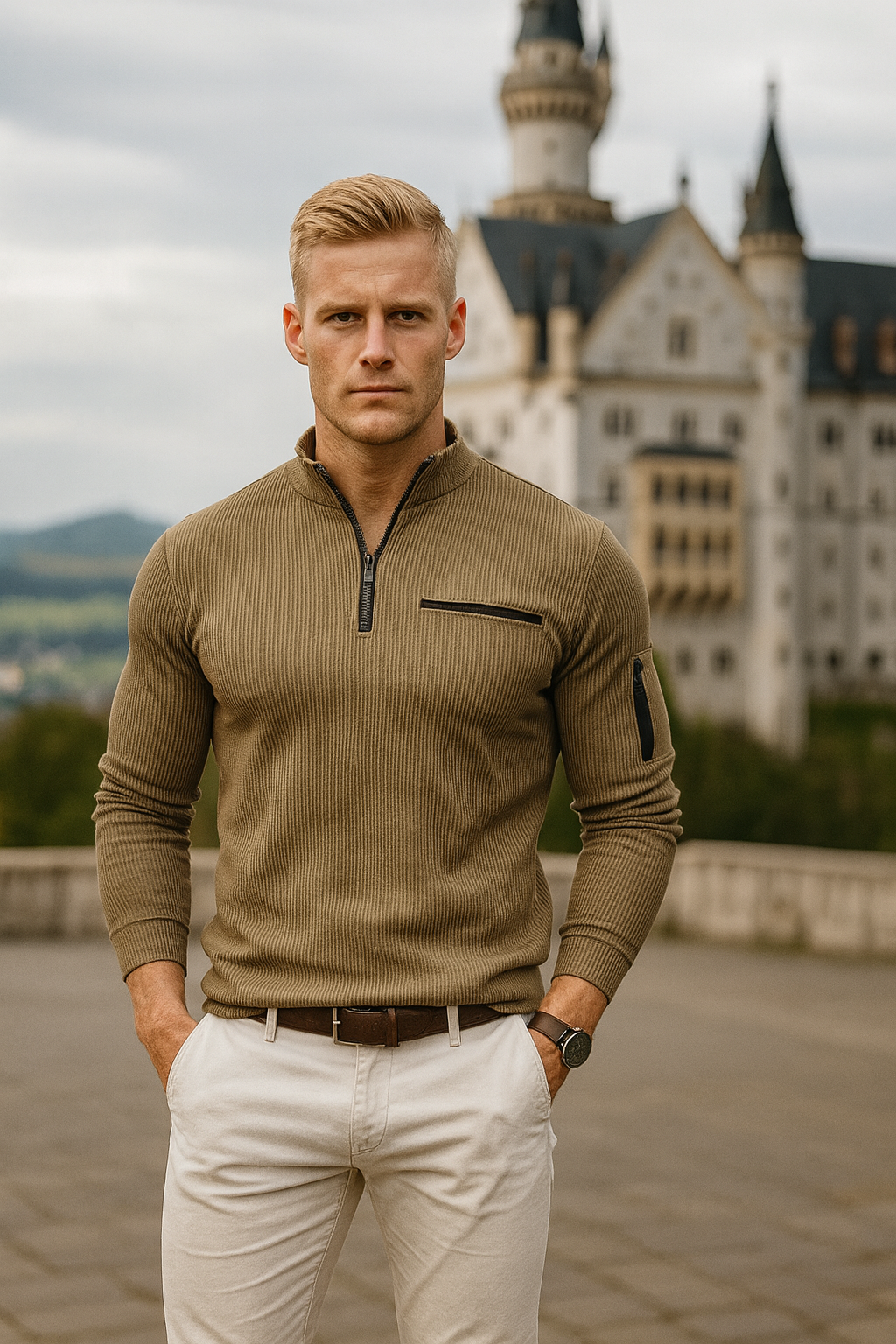 CLEMENS | Langarm-Shirt mit Reißverschluss