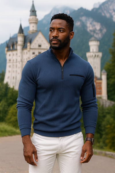 CLEMENS | Langarm-Shirt mit Reißverschluss