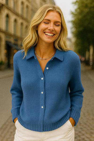 MAEVA| Klassischer Strickcardigan mit Knöpfen