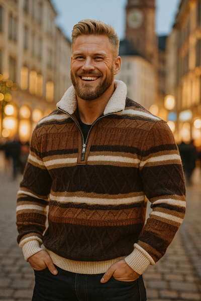 FINN | FLEECE-PULLOVER MIT HOCHSCHLOSS