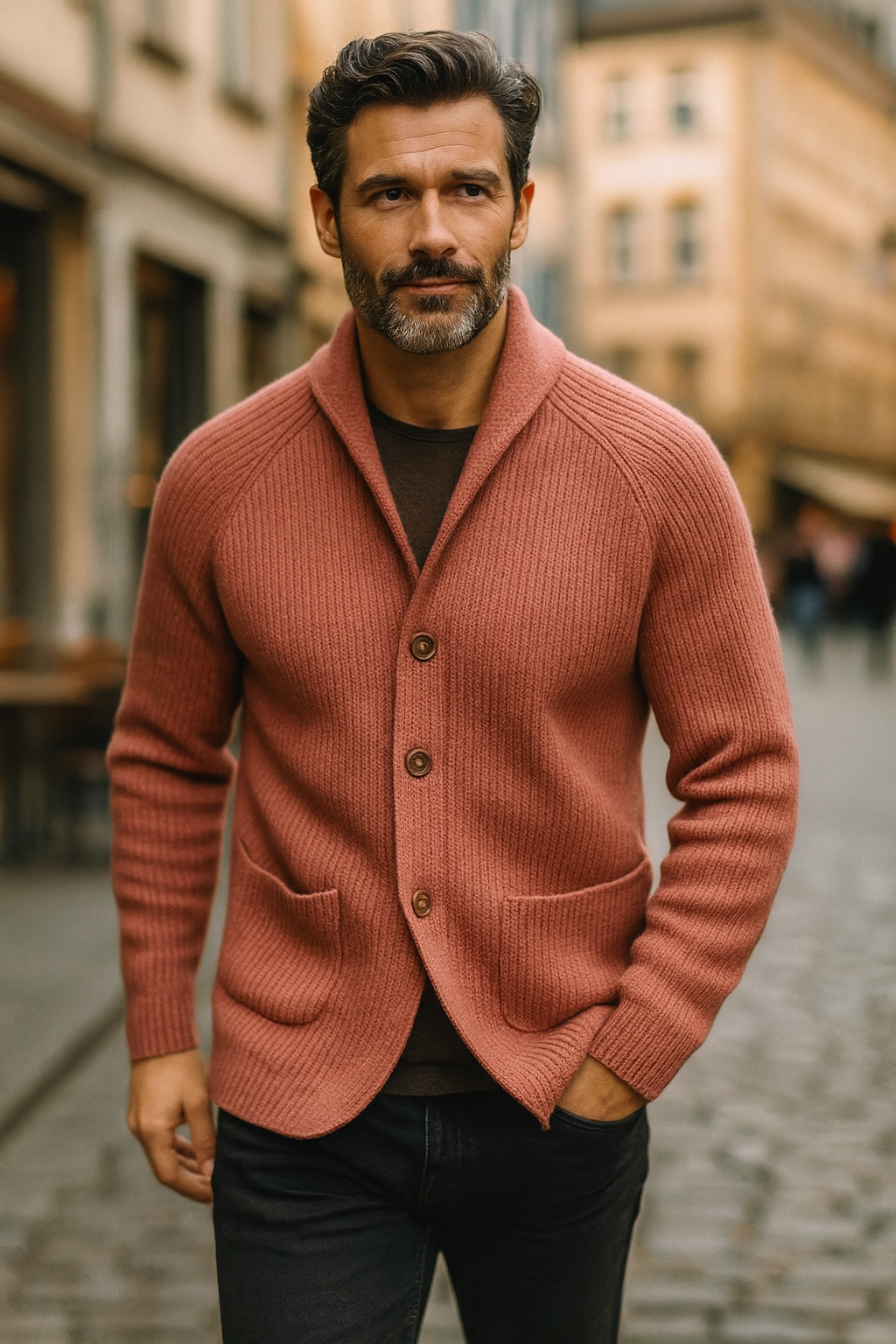 LAURAN | Strickjacke aus wolle für herren