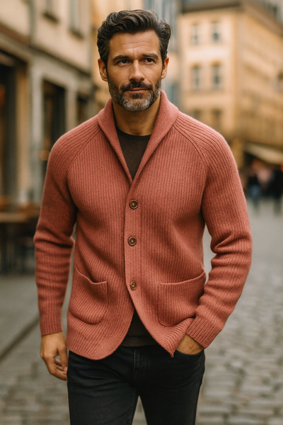 LAURAN | Strickjacke aus wolle für herren