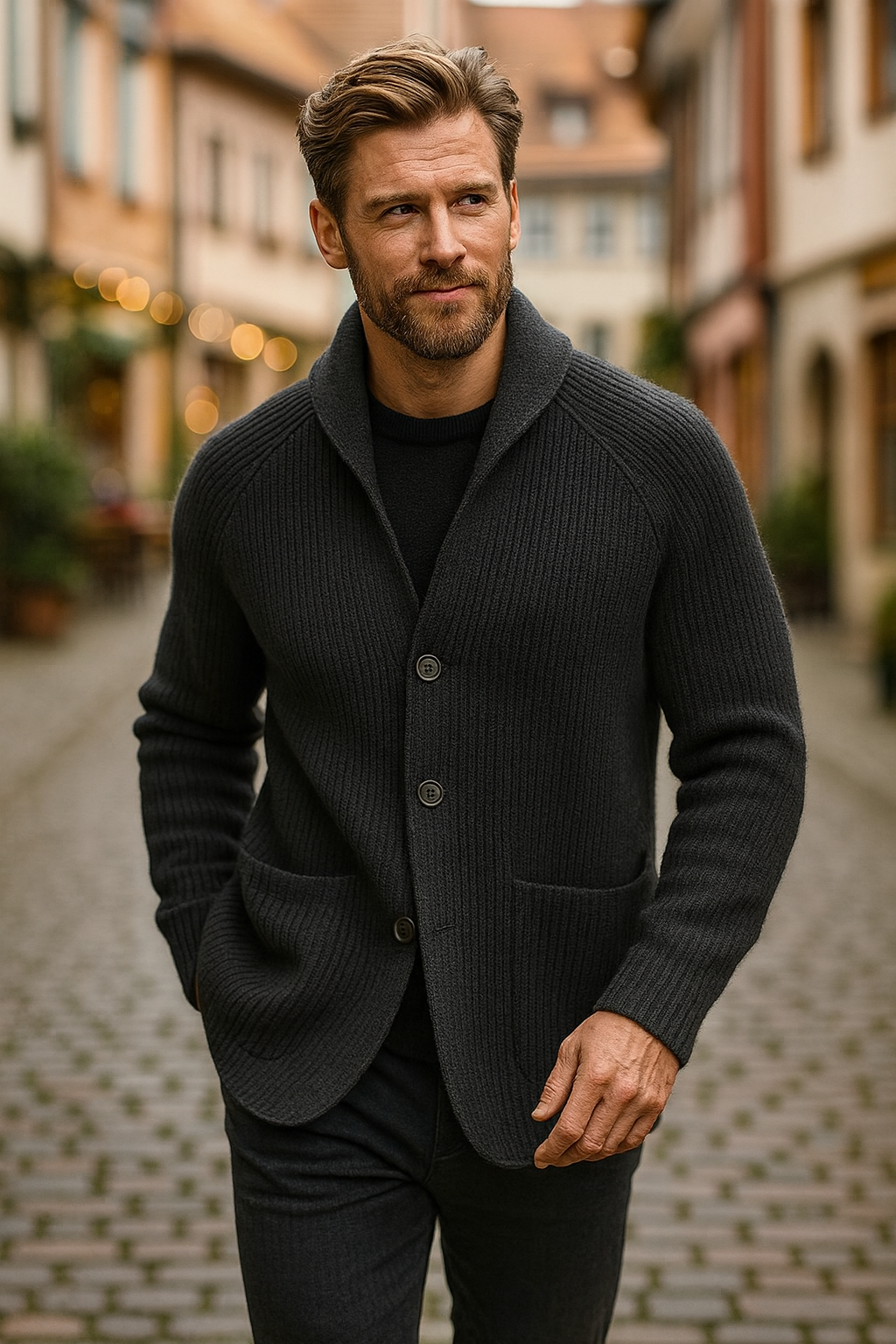 LAURAN | Strickjacke aus wolle für herren