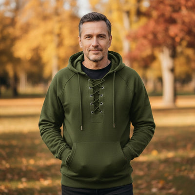 Mattheus | Hoodie mit Schnürung im Vintage-Look