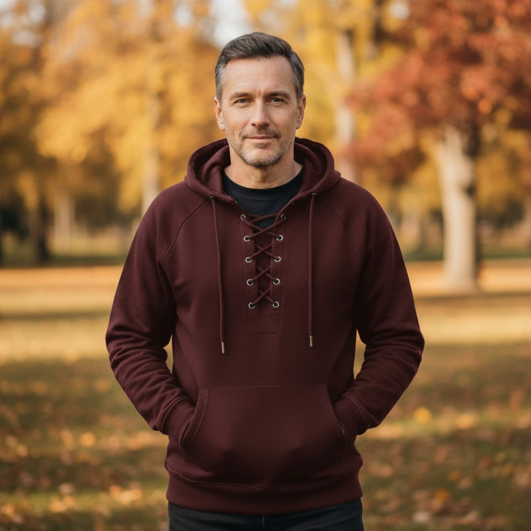 Mattheus | Hoodie mit Schnürung im Vintage-Look