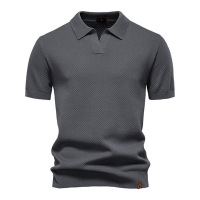 August | Casual strukturiertes Polo-shirt