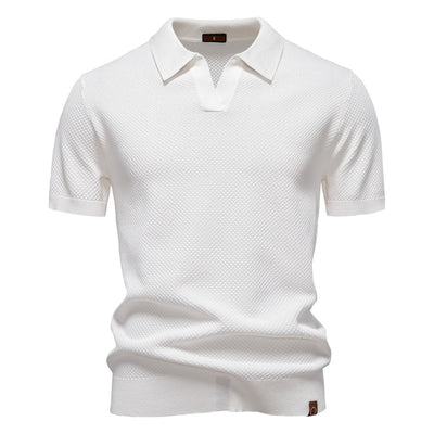 August | Casual strukturiertes Polo-shirt