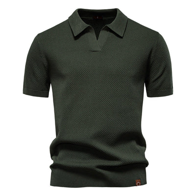 August | Casual strukturiertes Polo-shirt