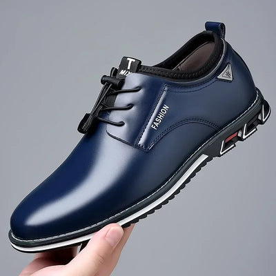 Roland | Hochwertige, handgefertigte Leder-Casual-Schuhe in elegantem Blau