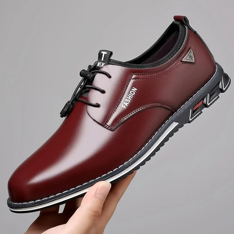 Marco | Hochwertige, handgefertigte Leder-Casual-Schuhe in elegantem Burgund