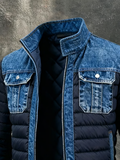 LEON MARTEL | Hybrid-Denim Steppjacke für urbanen Stil