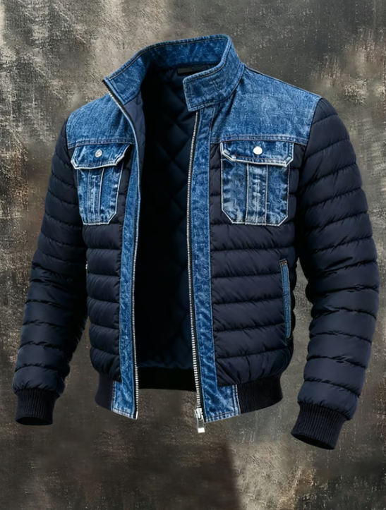 LEON MARTEL | Hybrid-Denim Steppjacke für urbanen Stil