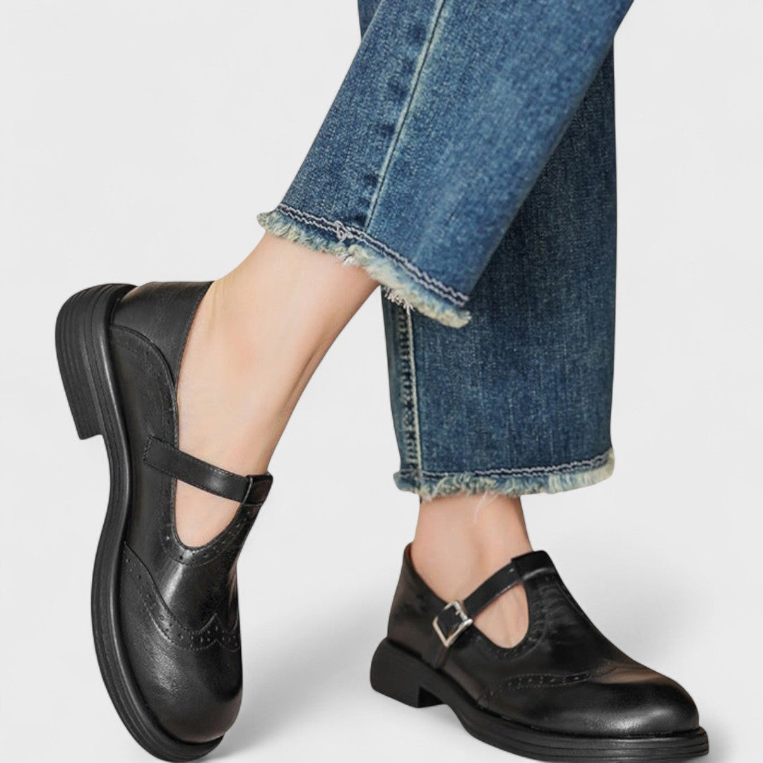 Rosalia | Orthopädische Lederslipper im Retro-Stil