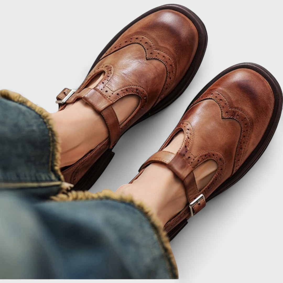 Rosalia | Orthopädische Lederslipper im Retro-Stil