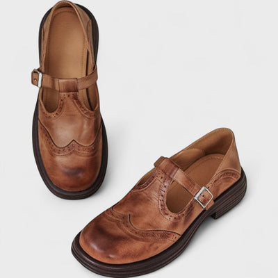 Rosalia | Orthopädische Lederslipper im Retro-Stil